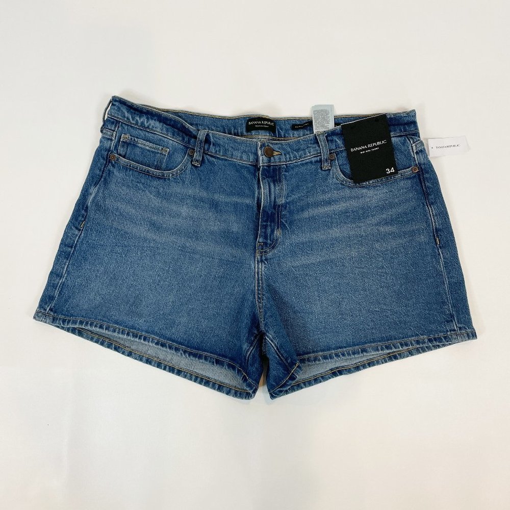 Banana Republic Jean Shorts Denim Mid-Rise Short 34
